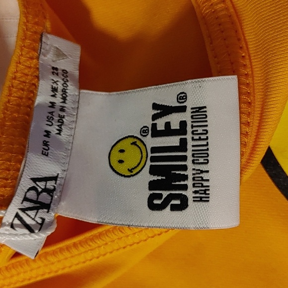 🌸Host Pick🌸NWT Zara Smiley Orange Crop Tank Top - Picture 5 of 10